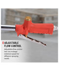 Heavy Duty Pneumatic Mortar Sprayer With Four Jet Plaster Hopper Gun And Tough Alloy Tank Adjusting flow control on the sprayer handle.