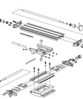 Diagram of Top Shelf Shop Beast Cross Slide Table For Mini Milling Machines and Bench Drill Press Adjustable X Y Axis components.