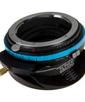TLT ROKR Tilt Shift Lens Mount Adapter for Nikon F G-Type Lenses to Micro Four Thirds Cameras, All Metal Construction with 10 Degrees Off-Axis Tilt, 20mm Shift, and 360 Degree Rotation for Precision Pro-Grade Vintage Lens Versatility on MFT Bodies, black and blue