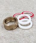 Seal assembly with brass housing and red/white O-rings for HP waterjet, 5-piece spare parts set