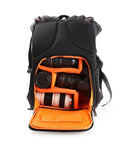 Large Capacity Camera Backpack With Rain Cover Waterproof Fabric For 15.6 Inch Laptop And DSLR Includes Detachable Divider Adjustable