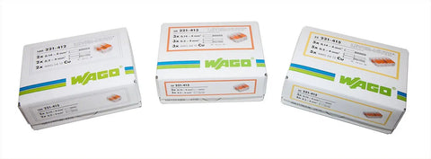 Boxes of 221 Lever Nuts Wire Connector Kit 175 Piece Assortment Pack with various conductor terminals for 24-12 AWG
