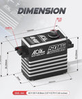 Badass Waterproof Brushless RC Servo Motor 50Kg Programmable Winch Boss Rig dimensions, showing 40x20x41.8mm size and details.
