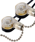 Pull Chain Ceiling Fan Switch Replacement 2 Pack Nickel Finish for Ceiling Fans and Light Fixtures On Off Canopy Switch Two Wire Design