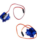 Top Grade 9g Micro Servo Delivering 360 Degree Continuous Rotation And Sweet Steady Torque Rated 4.8 To 6V visible with connecting wires.