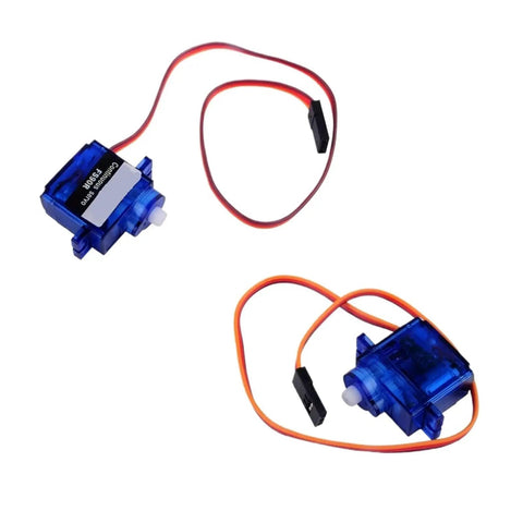 Top Grade 9g Micro Servo Delivering 360 Degree Continuous Rotation And Sweet Steady Torque Rated 4.8 To 6V visible with connecting wires.
