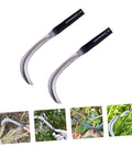 Ergonomic Grip Weeding And Harvesting Tool Scythe For Gardening And Lawn Care With Manganese Rustproof Blades