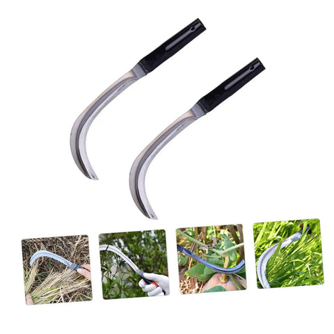 Ergonomic Grip Weeding And Harvesting Tool Scythe For Gardening And Lawn Care With Manganese Rustproof Blades