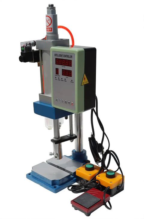 Heavy Duty Desktop Pneumatic Punch Press With Digital Display Adjustable Stroke For Sheet Metal Stamping Built Tough At 660 Lbs Force Knockout Workhorse
