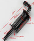 Heavy Duty Sliding Bolt Latch Featuring Spring Loaded Pin Crafted From Premium 304 Stainless Steel, 5-Inch length, black finish.