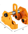 3 Ton Beefy Heavy Duty Manual Trolley Crane Lift For I Beam Push Track Roller Trolley With Dual Wheels Adjustable Beam Width