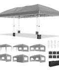 Heavy Duty 10 By 20 Pop Up Canopy Tent For Party Bashes And Big Events Commercial Grade Event Shelter with accessories