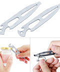 On Deck Marine Multitool Bottle Opener and Screwdriver, Stainless Steel Emergency Tool shown in use as bottle opener and wrench