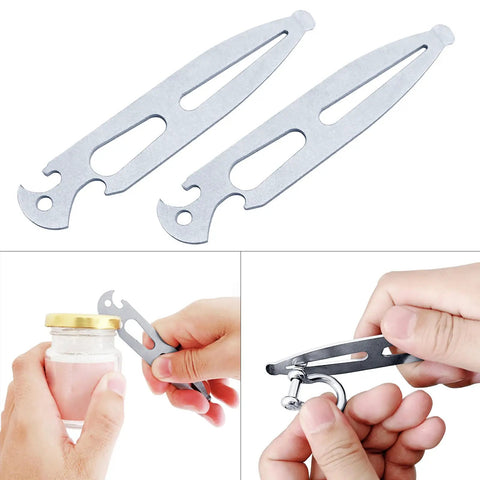 On Deck Marine Multitool Bottle Opener and Screwdriver, Stainless Steel Emergency Tool shown in use as bottle opener and wrench