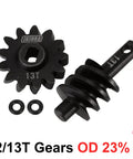 Beefed Up Upgrade Kit For 1 By 24 Axial RC Crawlers AX24 SCX24 C10 JLU Gladiator Bronco Deadbolt Heavy Duty Steel 13T Gears
