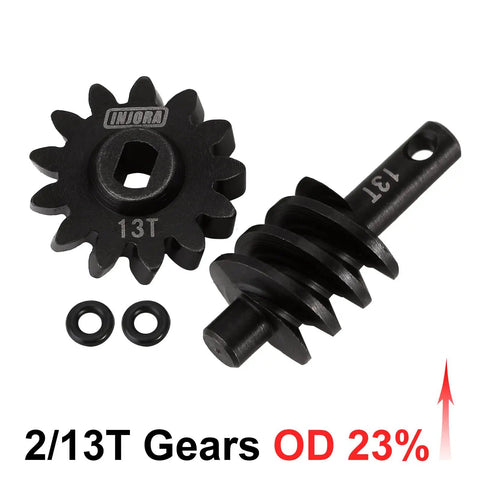 Beefed Up Upgrade Kit For 1 By 24 Axial RC Crawlers AX24 SCX24 C10 JLU Gladiator Bronco Deadbolt Heavy Duty Steel 13T Gears