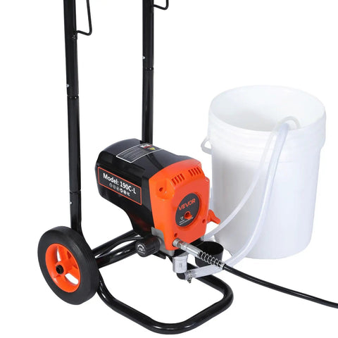 Pro Level Stand Airless Paint Sprayer Beefy 900W Motor Pushing A Solid 3300 Psi Right Off The Wheeled Cart Complete Starter Pack.