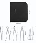 Garden Cutting Tools Set 6 Piece Stainless Steel Bud Scissors And Wire Pliers With Storage Bag For Bonsai Fruit Tree Pruning Leaf Trimming And Garden Maintenance, 10in bag