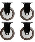 Premium Heavy Duty 125Mm Polyurethane Swivel Castor Wheels For Office Chair Industrial Trolley Furniture Built Like A Tank No Sweat Hardware Setup Replacement - set of four castors