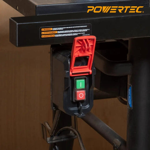 Magnetic 120V On Off Switch With Push Button, 9 Amp Safety Power Switch installed on woodworking machine