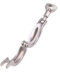 Stainless Steel 304 Single Pin Heavy Duty Tri Clamp With Wing Nut, 1.5 inch, silicone gasket, open view for homebrew brewing equipment
