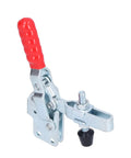Tough As Nails Hardcore Pro Grade Vertical Quick Toggle Clamp Fixture With Easy Grip Handle, metal and plastic, used for secure welding.