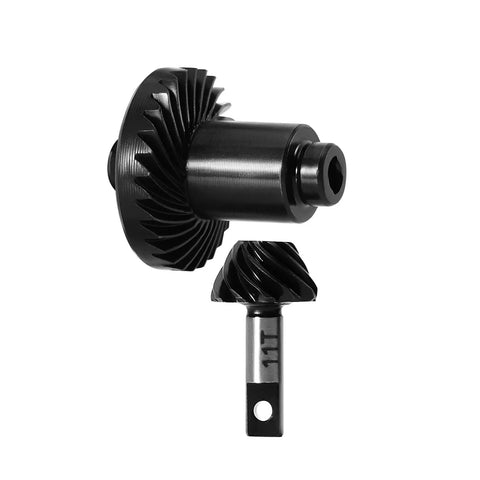 Close-up view of 11 to 28T Helical Axle Gear Set for 1 to 18 HPI Venture 18 Upgrade, Beefy Steel Alloy 20CrMo Reinforced Construction