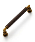 Antique Brass Cabinet Pulls 5 Pack 5 Inch Center Hole Knurled Retro Drawer Handles For Cabinets Dressers Bathrooms Closets Zinc Alloy Hardware Durable And Easy Install For Everyday Use