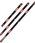 Professional Level Set, 3 Piece Aluminum Spirit Level Kit With 40", 60", 80" - black levels with red vials.