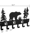 Metal Bear Coat Rack Wall Mount With Six Hooks For Hats Coats Towels Keys Bags And More Durable Black Finish Perfect For Entryway Hallway Bathroom Or Bedroom Must Have For Every Home.