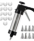 Stainless Steel Cookie Press Kit With 13 Discs And 8 Disc Set For DIY Baking Cookie Gun Press Tool Cake Decorating Kit Kitchen Gadgets