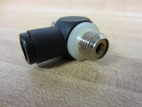 Side view of Throttle Check Valve 0821200216 Pack of 2 for pneumatic flow control and backflow protection, showing compact adjuster.