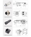 Detailed view of Hella Tough Seven Pin Proportional Valve Connector With One Meter Cable Female Hydraulic Plug and fittings.