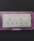 70 Piece Stainless Steel Self Tapping Thread Insert Repair Kit and Screw Bushing Set in pink case