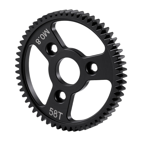 Carbon Steel Spur Gear Set For 1x10 RC Cars 54T 56T 58T 32P 0.8M CNC Machined Beefy Upgrade Direct Replacement For Traxxas Slash Rustler Stampede And More