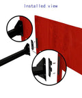 Installed view of Heavy Duty Steel Conversion Bracket Adapter Kit Bolts Metal Bed Frame To Slotted Headboard with hook plates.