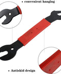 Double Sided Bicycle Pedal Wrench Set 15mm 16mm 17mm For Quick Pedal Removal Pro Grade Bike Wrench For Home Mechanics Comfortable Grip Durable Steel Tool For Easy Cycling Maintenance