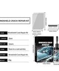 Windshield Crack Repair Kit For Chips And Cracks Professional Grade Glass Repair Liquid That Stops Crack Spread Instantly