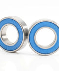 Beefed-Up Full Ball 10x19x5mm Cartridge Bearings Set Chrome Steel Blue Sealed With Grease Quad Pack For MTB Hub Pivot No Retainer Tough Load Capacity VRS Dual Lip Labyrinth Seal, two blue-sealed bearings