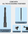 Magnetic Golf Monopod Selfie Stick With Metal Ground Spike 52 Inch Adjustable MagSafe Compatible Phone Ultra Portable Swing Training Aid accessories