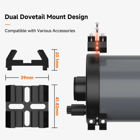 127mm Mak Telescope For Stargazing And Deep Sky Imaging With F11.8 Aperture, Versatile OTA For Adults, Beginner Friendly Setup, Sharp Detail On Distant Galaxies And Nebulae, Ideal Entry To Amateur Astronomy dual dovetail mount, black metal, 39mm