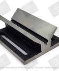 Boss Level SGI V Block Jig Fixture for Center Drilling Round Workpieces Up To Two Inch Capacity, solid iron construction.