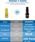 Comparison of 100 Pack Landscape Lighting Wire Connectors 12-16 Gauge Low Voltage Fastlock Connectors With Other Brand