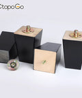 Set Of 4 Black Square Wood Furniture Legs In 3 To 10 Inch Heights Mid Century Modern Replacement Legs For Sofa Sectional Nightstand Chair Table Dresser Pre Drilled Bolts For Easy Install No Fuss, displayed with mounting hardware
