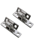 Two Pack Heavy Duty Stainless Steel Gate Door Hinges Frame Mount Easy Install For Farm Gates And Garden Fences Barn Doors No Screws Required Durable Outdoor Hardware For Quick Gate Upgrades.