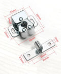 Dual Roller Cabinet Door Catch Set 40 Pack Solid Brass Adjustable Spring Ball Latch Bronze Finish with measurements