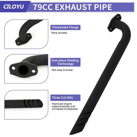 Mini Bike Exhaust Header Pipe Kit For Lifan ✓