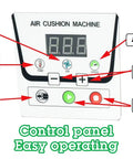 Control panel of Heavy Duty High Speed Air Cushion Machine Rolls Out Bulletproof Air Pillows At Thirty Nine Feet Per Minute Cranks To Hot In Thirty Seconds For Smooth Shipping Hustle.