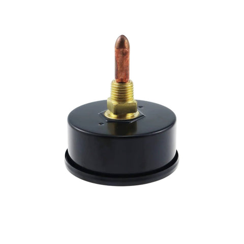 Boiler Gauge Kit With 2.5 Inch Dial Pressure Gauge 0 To 75 PSI And Temp Range 70 To 320 F 20 To 160 C base with copper and brass stem