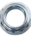 Close-up of axle nut from Right Side Wheel Hub Bearing And Steering Knuckle Assembly For Toyota Highlander AWD Heavy Duty Direct Replacement